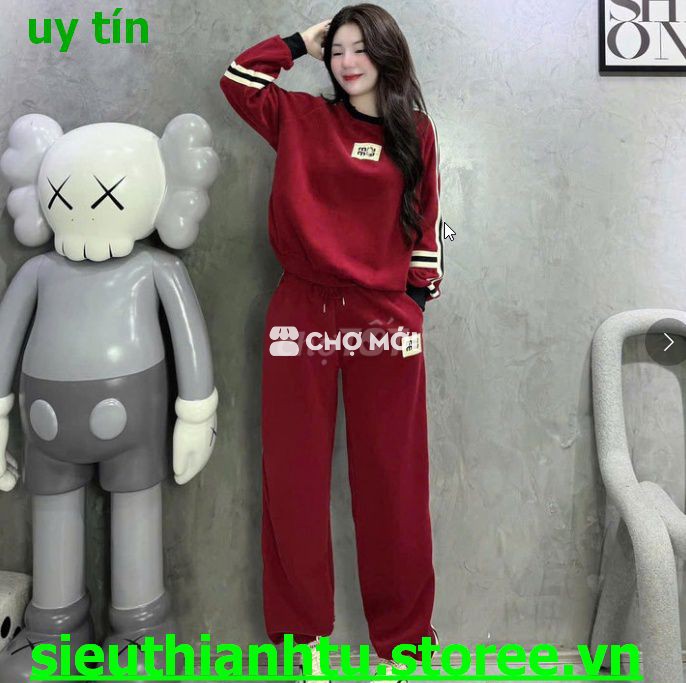 SÉT BỘ ĐỒ NỈ NỮ UNI CỔ TRÒN SIÊU ĐẸP - HTM FASHION