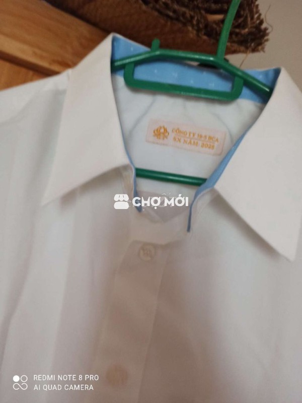 Áo sơ mi nam Cotton trắng dài tay