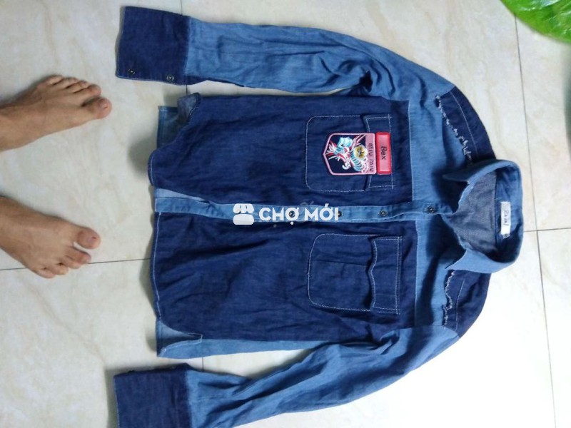 Áo sơ mi ZhanJ Jean Nam Xanh dương