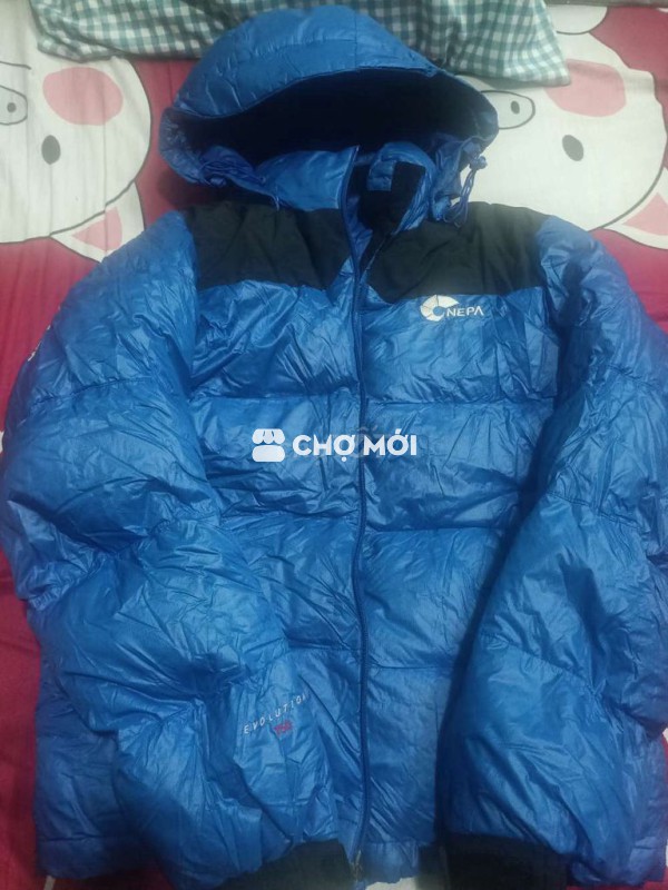 Áo khoác phao lông vũ béo NEPA Nylon Xanh dương