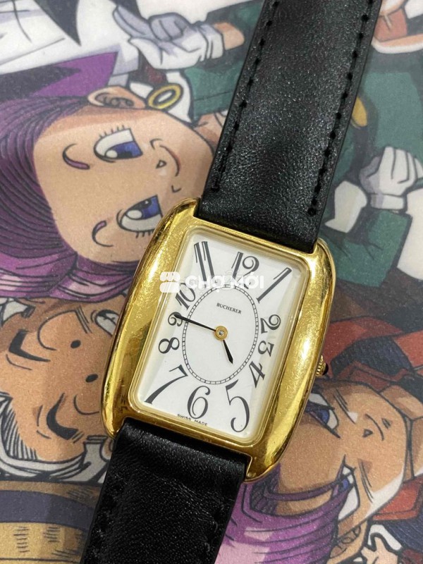 Đồng hồ Bucherer dây da vỏ mạ vàng