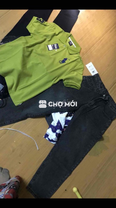 quần rin + 1sơ mi tay dài +áo thung