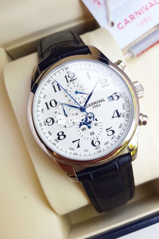 Đồng Hồ Cơ Carnival Master Moon Phase 6 Kim