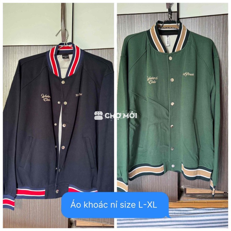 Rọn tủ xả Combo 2 áo khoác nỉ ko mặc size L50-65kg