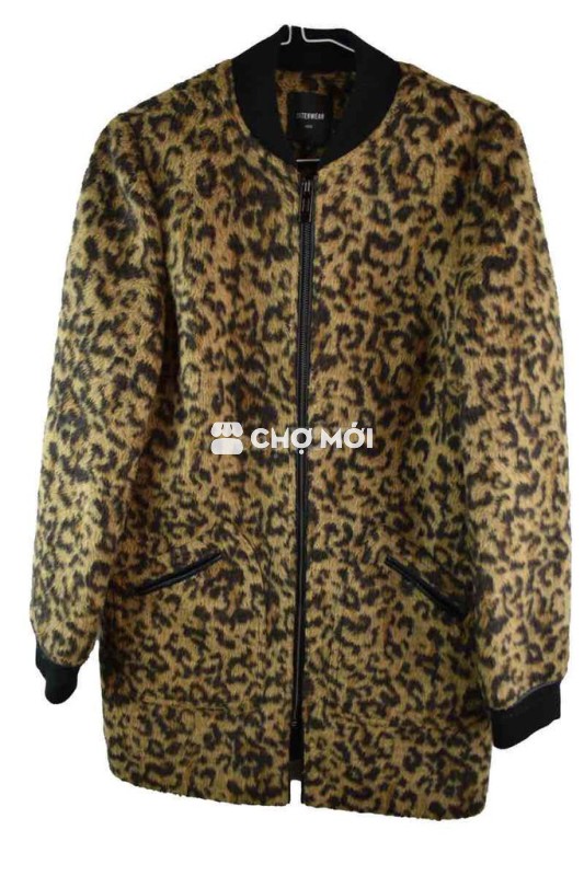 Áo khoác nữ len da báo