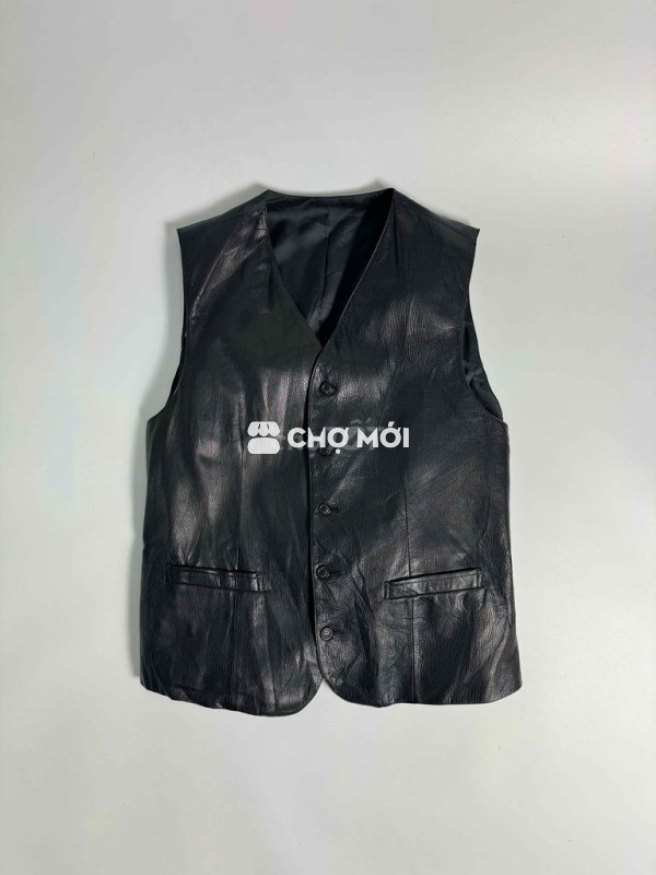 Áo Gile Da Thật Christian Dior - Da Cừu