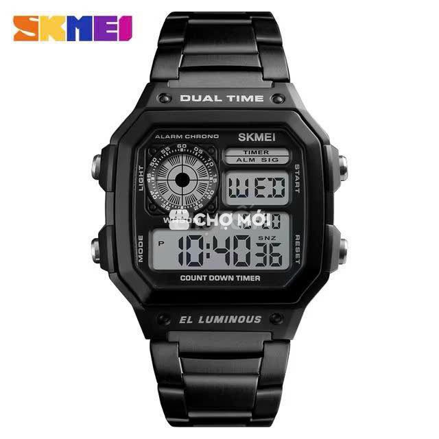 Đồng hồ đeo tay SKMEI Nam Kim loại Đen