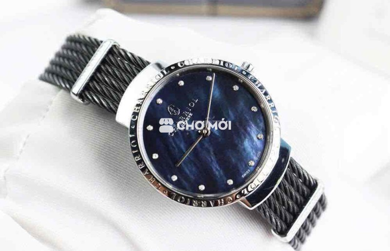 ĐH Nữ : Charriol Mặt xà Cừ Tím Kim Cương Fullset