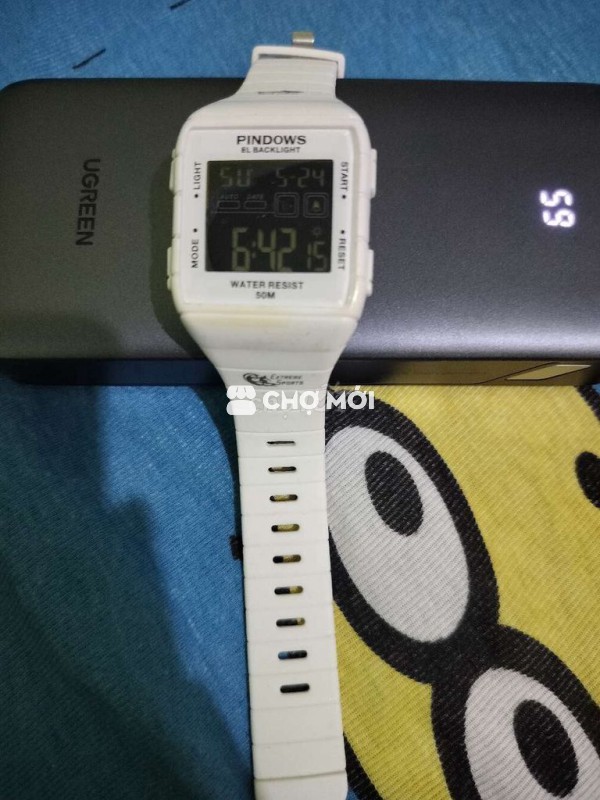 Đồng hồ PINDOWS PDS 8008 dây cao su Trắng