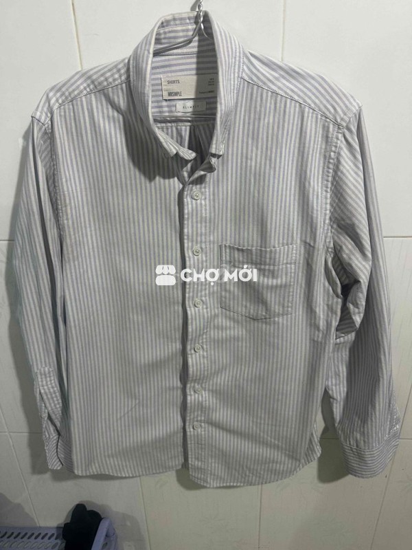 Áo sơ mi MRSIMPLE Nam Sọc trắng xanh size S