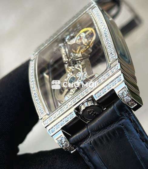 đồng hồ cơ auto đính full đá lộ máy trong suốt