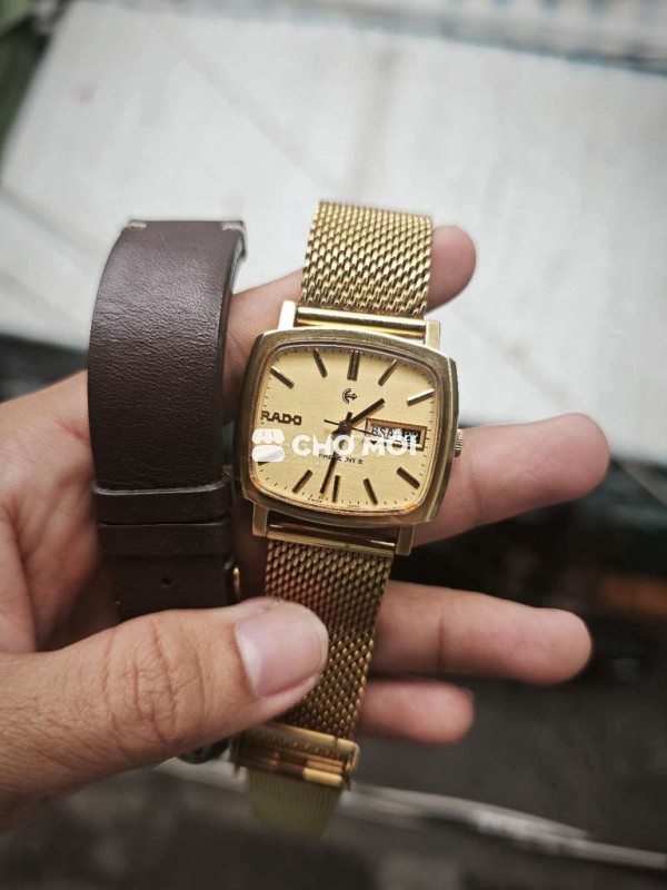 Rado cơ cot 17j tank to bọc vàng 98%