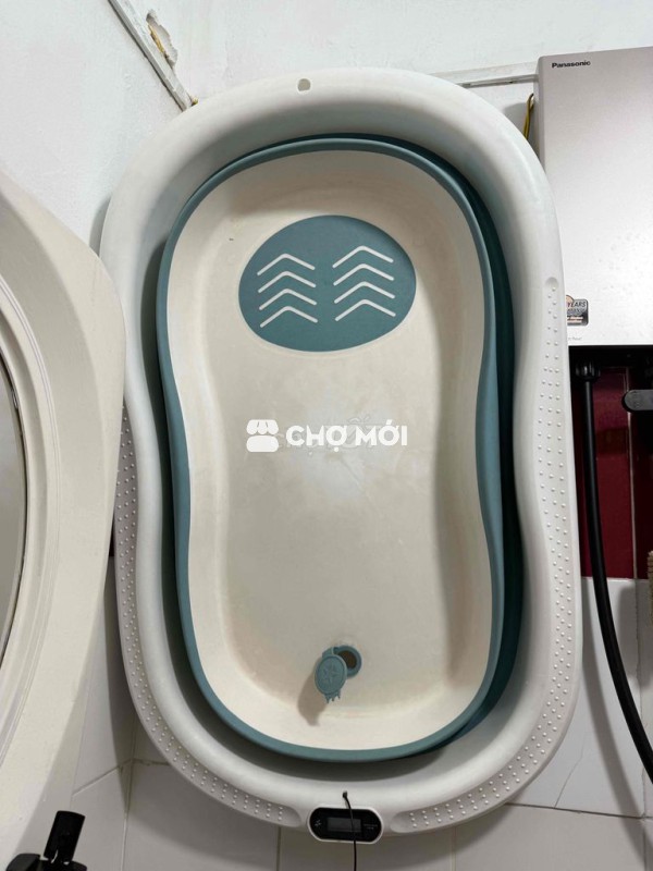 Chậu tắm bé Nhựa Trắng, Xanh