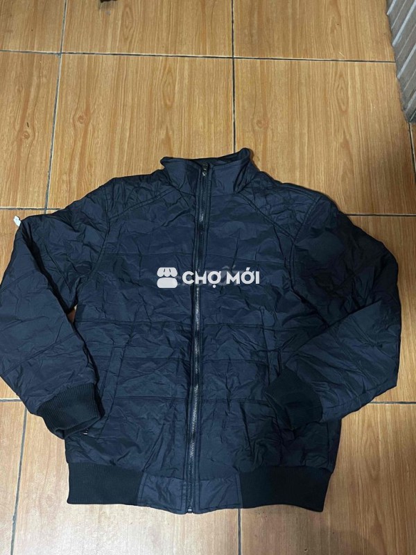 Áo phao nam lót lông màu đen