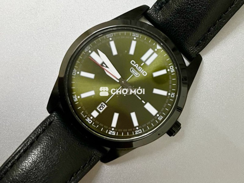 Đồng hồ Casio Nam Dây da Đen
