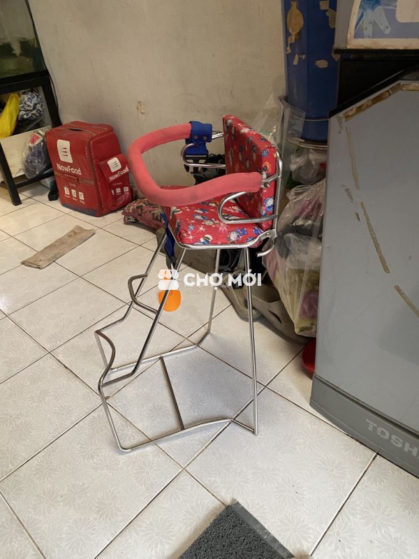 Ghế ăn dặm kim loại, vải