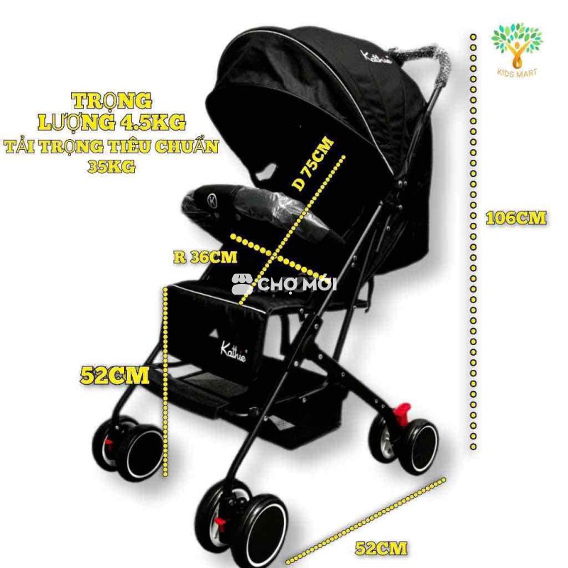 pass xe đẩy gấp gọn mới dùng 2 lần