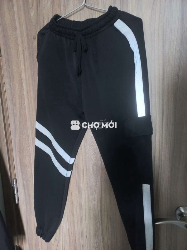 Quần jogger phản quang vải thun