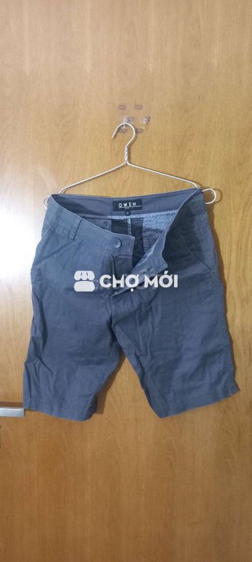 Quần short Owen nam vải Xám