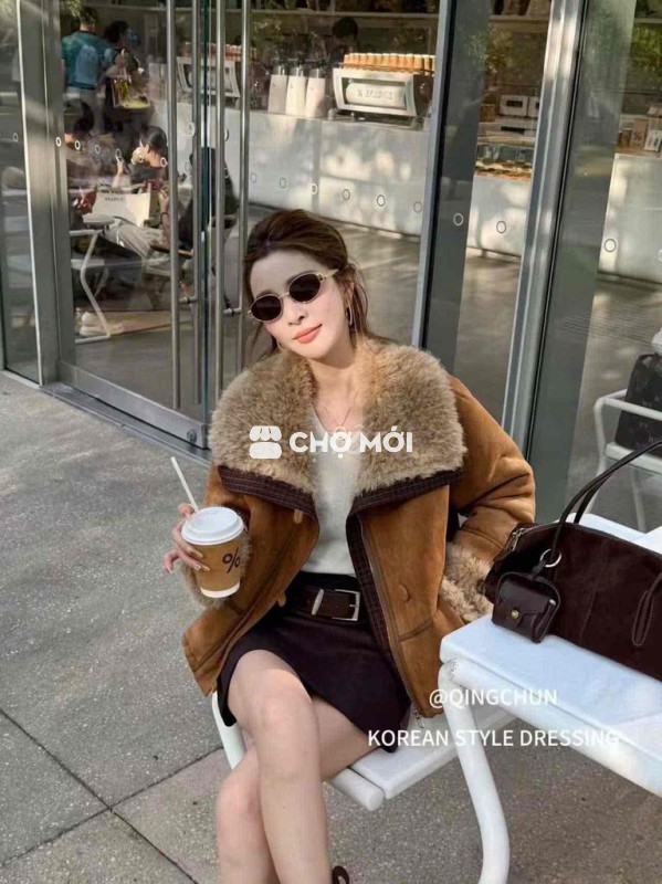 ÁO KHOÁC DA LỘN LÓT LÔNG