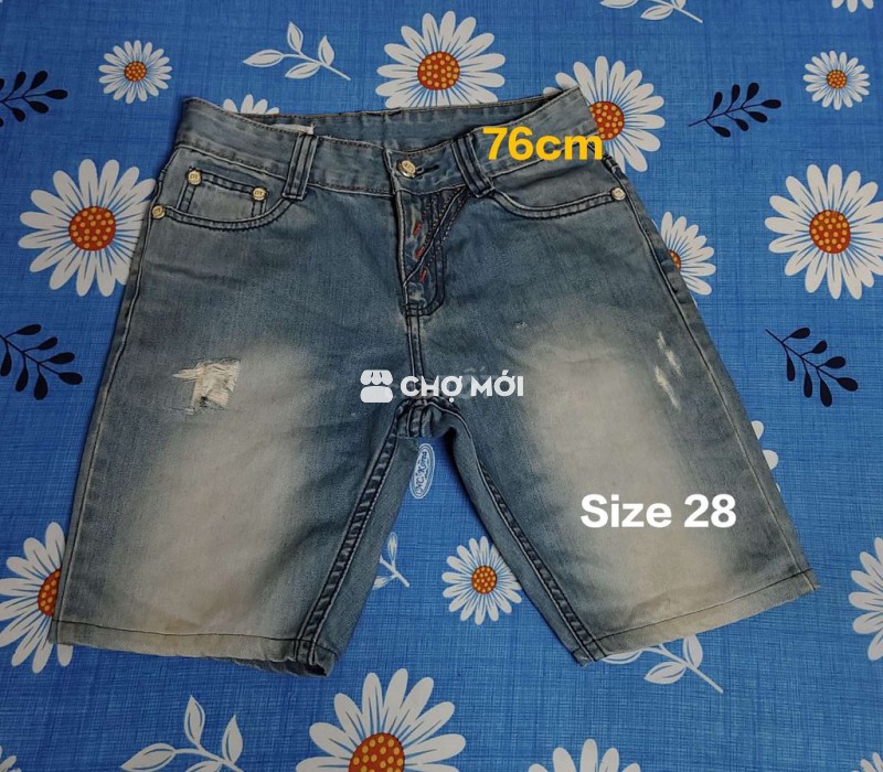 Quần jean đùi ngắn size 28-29