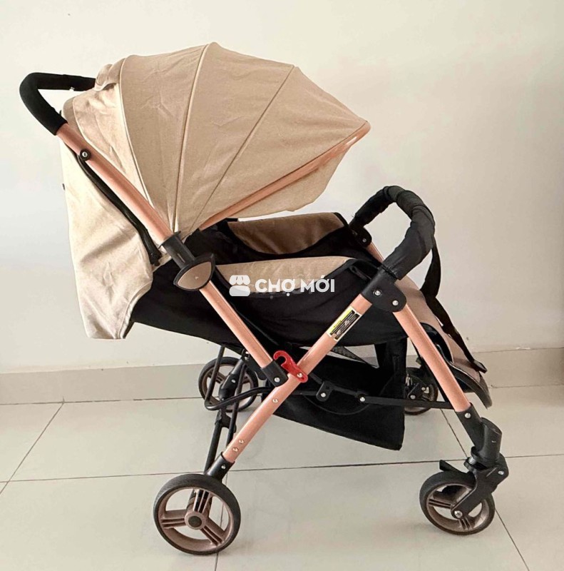 Xe đẩy Bambo Life màu Be gấp gọn