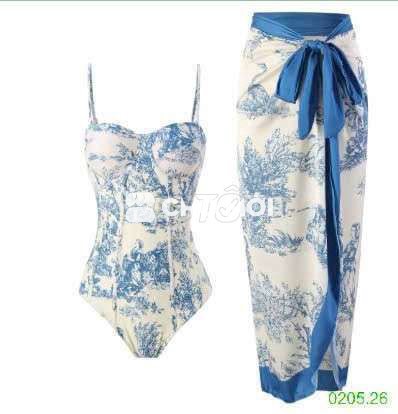 Đồ bơi nữ vải tổng hợp họa tiết