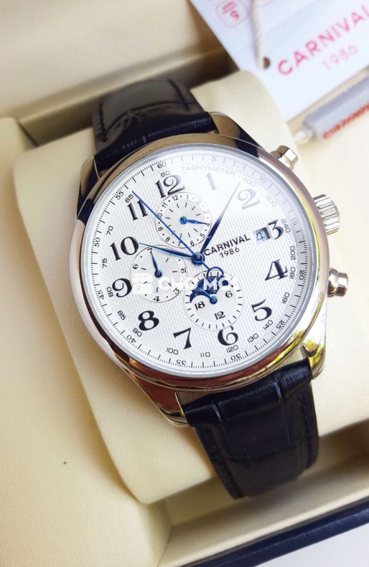 Đồng Hồ Cơ Moon Phase Chạy Mượt, Giá Tốt, Full Box