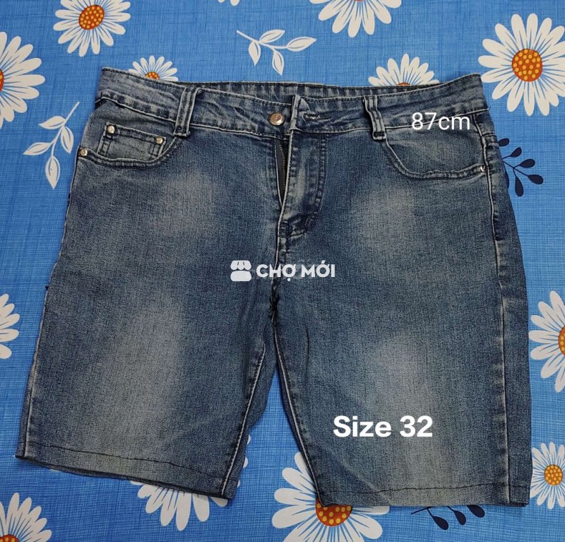 Quần jean nam ngắn size 32