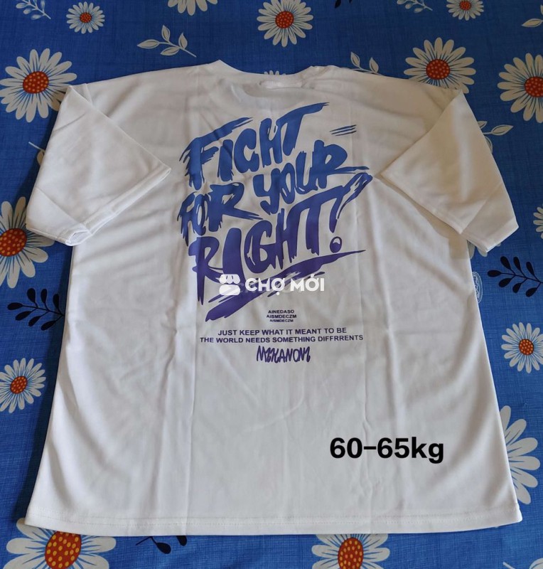 Áo thun cổ tròn tay ngắn size 60-65kg