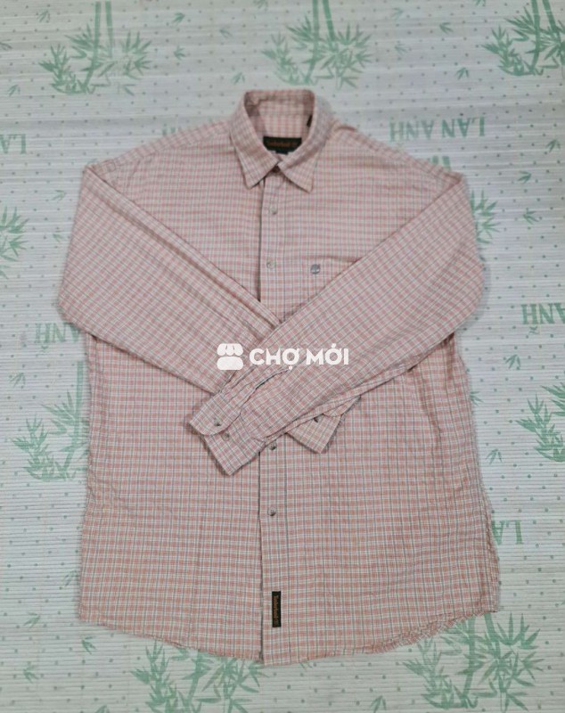 Áo sơ mi Timberland Nam Cotton Kẻ caro hồng size M
