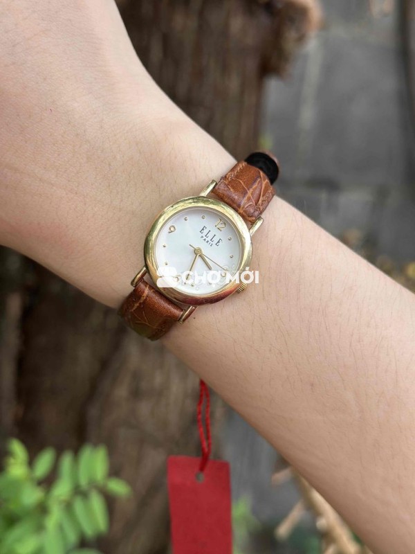 Đồng hồ ELLE Nữ Dây da Nâu 25mm