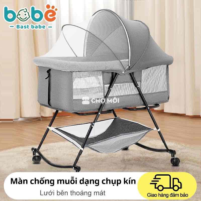 Nôi em bé Bast babe Xám Vải lưới