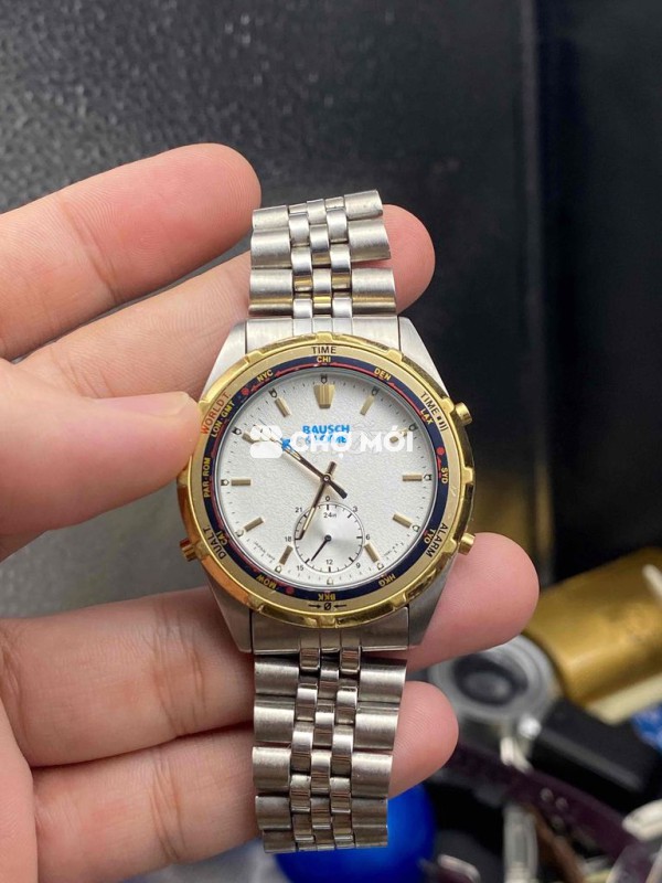 Đồng Hồ Bausch Lomb Máy Bay Xoay Viền Chỉnh Giờ
