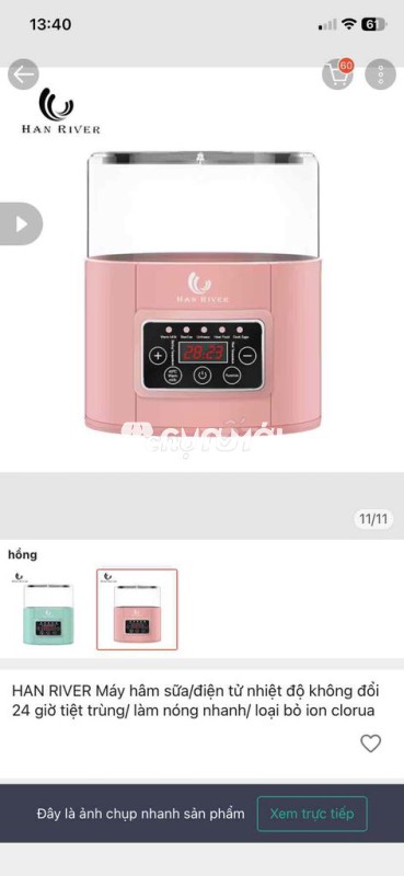 Máy hâm sữa Han river