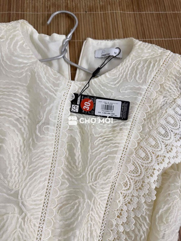 Đầm PANTIO Nữ Ren Trắng kem size M