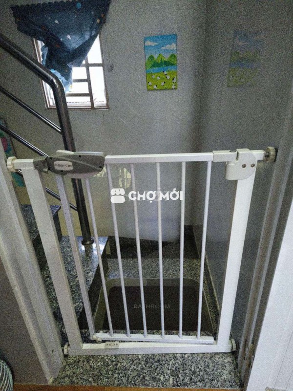 Hai cửa chắn an toàn V-Baby Care Trắng 65x74cm