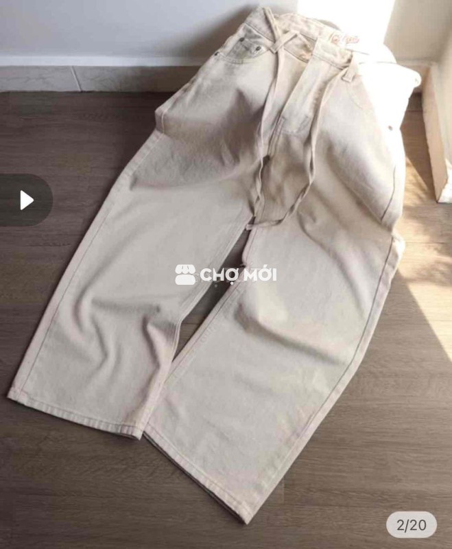 Quần jean dài ống rộng Reetro