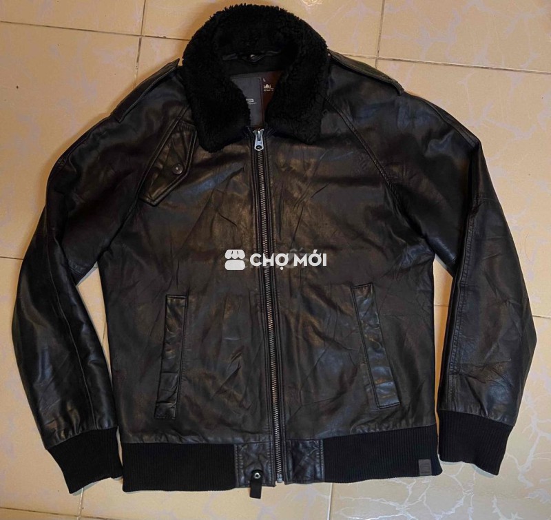 Áo khoác da thật hiệu G-star raw