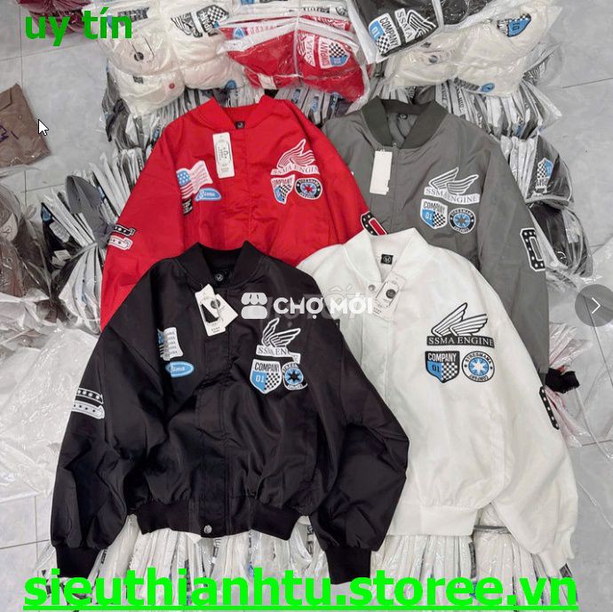 ÁO KHOÁC DÙ BOMBER NAM NỮ SSMA ENGINE -HTM FASHION