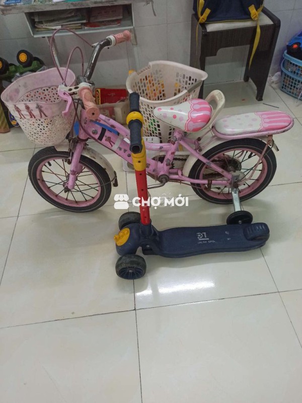 Thanh lý xe đạp bé gái 5-6t và xe cooter