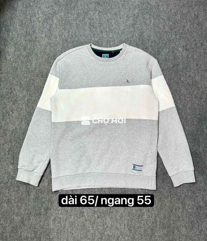 Áo nỉ Hazzys Unisex Cotton Xám (size M và L)