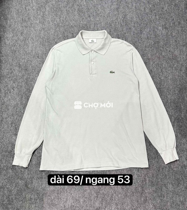 Áo polo Lacoste nam vải Xám nhạt (size L)