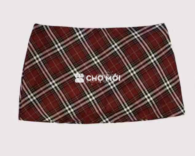CHÂN VÁY CẠP TRỄ CARO ĐỎ