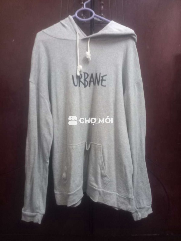 Áo hoodie vải xám 2hand