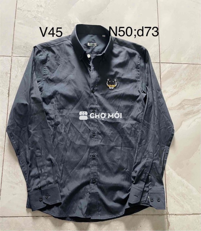 Áo sơ mi Kenzo nam size M Xanh đen Mới