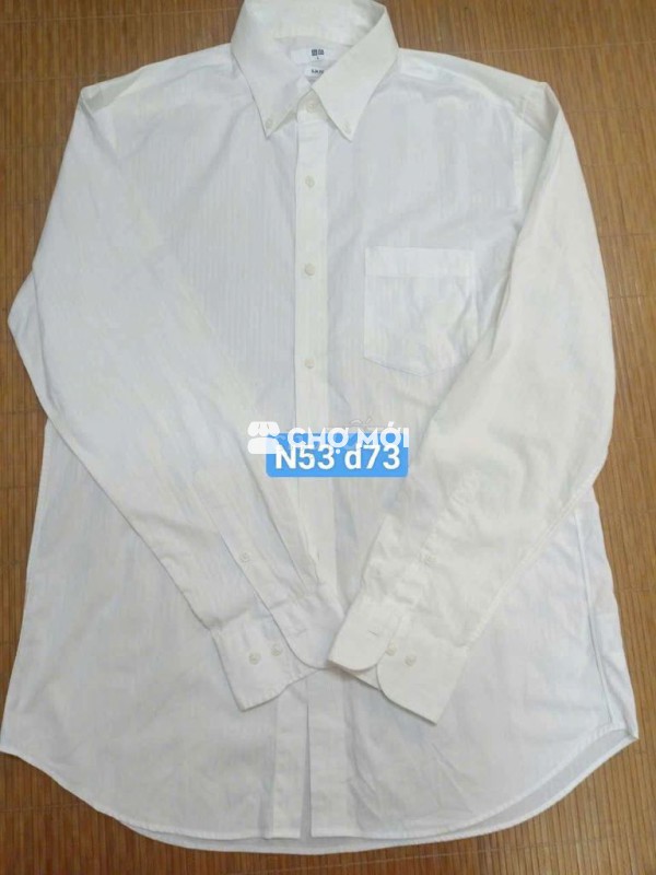 Áo sơ mi UNIQLO Slimfit Nam Trắng sọc size L
