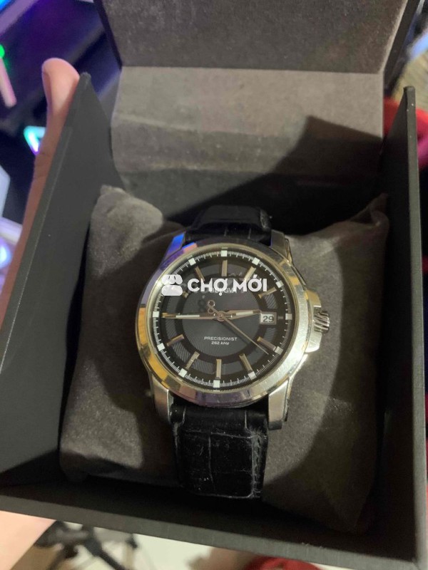 Bulova Precisionist Nam Dây da Đen