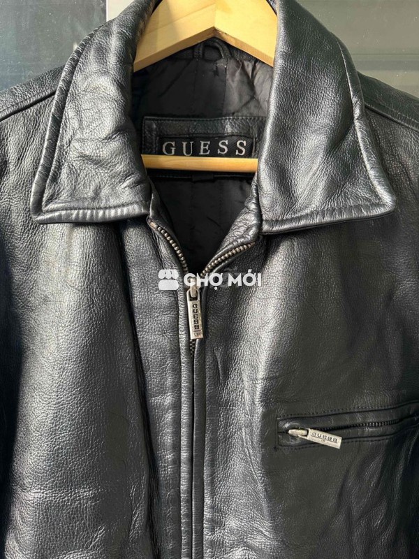 Áo khoác da Guess nam da bò size L