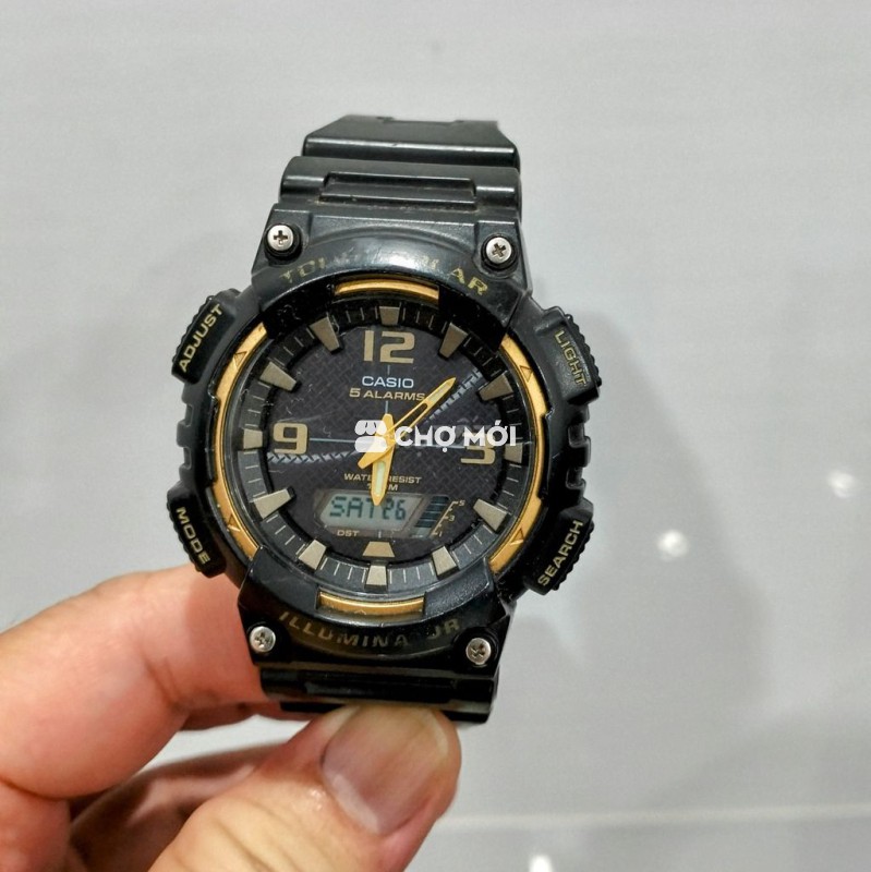 Casio AQ-S810W Đen Vàng